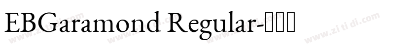 EBGaramond Regular字体转换
